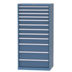 LISTA - 11 Drawer, 93 Compartment Bright Blue Steel Modular Storage Cabinet - Apex Tool & Supply