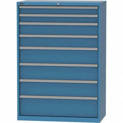 LISTA - 8 Drawer, 84 Compartment Bright Blue Steel Modular Storage Cabinet - Apex Tool & Supply