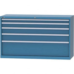 LISTA - 5 Drawer, 84 Compartment Bright Blue Steel Modular Storage Cabinet - Apex Tool & Supply