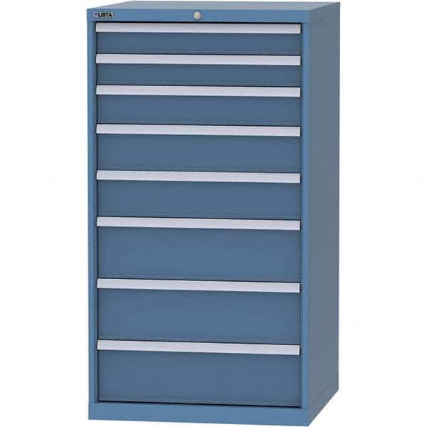 LISTA - 8 Drawer, 45 Compartment Bright Blue Steel Modular Storage Cabinet - Apex Tool & Supply
