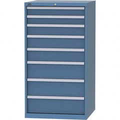 LISTA - 8 Drawer, 45 Compartment Bright Blue Steel Modular Storage Cabinet - Apex Tool & Supply