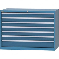 LISTA - 7 Drawer, 99 Compartment Bright Blue Steel Modular Storage Cabinet - Apex Tool & Supply