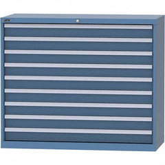LISTA - 9 Drawer, 99 Compartment Bright Blue Steel Modular Storage Cabinet - Apex Tool & Supply