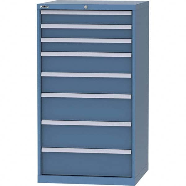 LISTA - 8 Drawer, 45 Compartment Bright Blue Steel Modular Storage Cabinet - Apex Tool & Supply