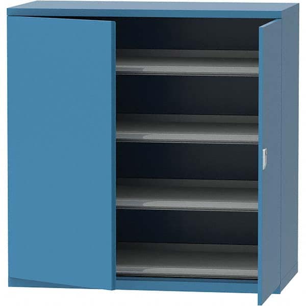 LISTA - 84 Compartment Bright Blue Steel Modular Storage Cabinet - Apex Tool & Supply