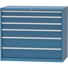LISTA - 6 Drawer, 99 Compartment Bright Blue Steel Modular Storage Cabinet - Apex Tool & Supply