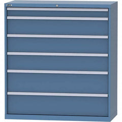 LISTA - 6 Drawer, 99 Compartment Bright Blue Steel Modular Storage Cabinet - Apex Tool & Supply