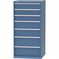 LISTA - 7 Drawer, 45 Compartment Bright Blue Steel Modular Storage Cabinet - Apex Tool & Supply