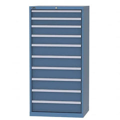 LISTA - 9 Drawer, 93 Compartment Bright Blue Steel Modular Storage Cabinet - Apex Tool & Supply