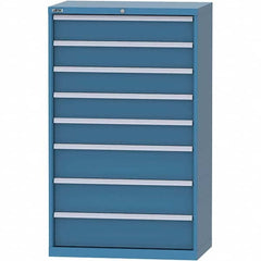 LISTA - 8 Drawer, 84 Compartment Bright Blue Steel Modular Storage Cabinet - Apex Tool & Supply