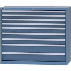 LISTA - 9 Drawer, 99 Compartment Bright Blue Steel Modular Storage Cabinet - Apex Tool & Supply