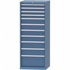 LISTA - 11 Drawer, 84 Compartment Bright Blue Steel Modular Storage Cabinet - Apex Tool & Supply