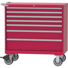 LISTA - 7 Drawer, 84 Compartment Bright Blue Steel Modular Storage Cabinet - Apex Tool & Supply