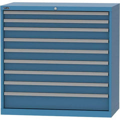 LISTA - 9 Drawer, 84 Compartment Bright Blue Steel Modular Storage Cabinet - Apex Tool & Supply