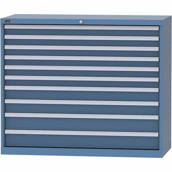 LISTA - 10 Drawer, 99 Compartment Bright Blue Steel Modular Storage Cabinet - Apex Tool & Supply
