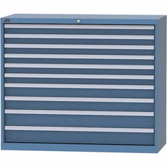 LISTA - 10 Drawer, 99 Compartment Bright Blue Steel Modular Storage Cabinet - Apex Tool & Supply