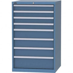 LISTA - 8 Drawer, 45 Compartment Bright Blue Steel Modular Storage Cabinet - Apex Tool & Supply