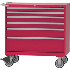 LISTA - 6 Drawer, 84 Compartment Bright Blue Steel Modular Storage Cabinet - Apex Tool & Supply