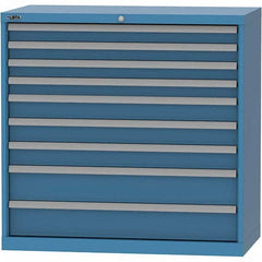 LISTA - 9 Drawer, 84 Compartment Bright Blue Steel Modular Storage Cabinet - Apex Tool & Supply