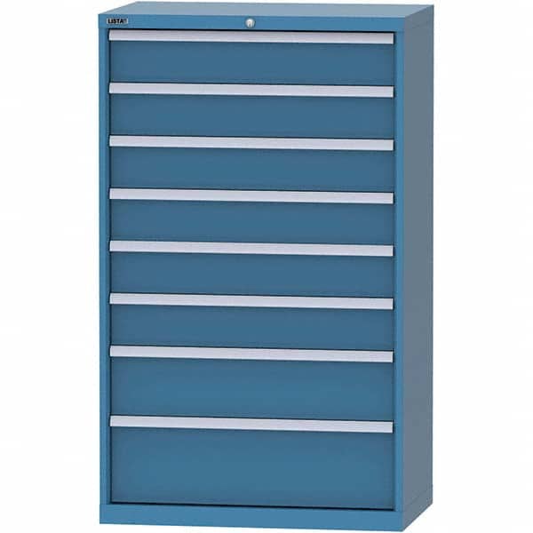 LISTA - 8 Drawer, 84 Compartment Bright Blue Steel Modular Storage Cabinet - Apex Tool & Supply