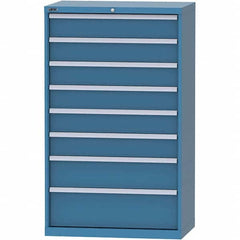 LISTA - 8 Drawer, 84 Compartment Bright Blue Steel Modular Storage Cabinet - Apex Tool & Supply