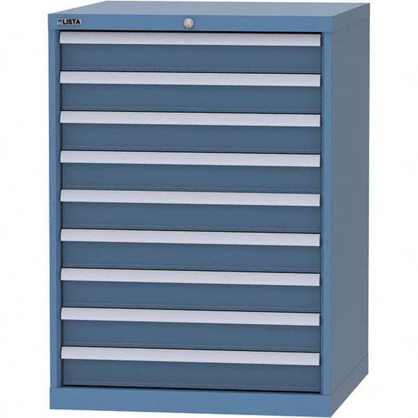 LISTA - 9 Drawer, 45 Compartment Bright Blue Steel Modular Storage Cabinet - Apex Tool & Supply