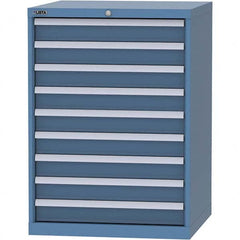 LISTA - 9 Drawer, 45 Compartment Bright Blue Steel Modular Storage Cabinet - Apex Tool & Supply