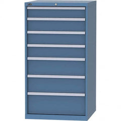 LISTA - 7 Drawer, 45 Compartment Bright Blue Steel Modular Storage Cabinet - Apex Tool & Supply