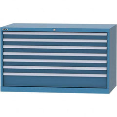 LISTA - 7 Drawer, 99 Compartment Bright Blue Steel Modular Storage Cabinet - Apex Tool & Supply