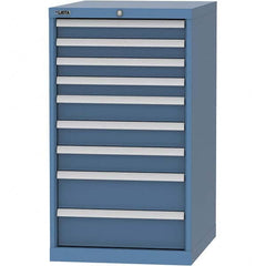 LISTA - 9 Drawer, 99 Compartment Bright Blue Steel Modular Storage Cabinet - Apex Tool & Supply