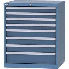 LISTA - 8 Drawer, 45 Compartment Bright Blue Steel Modular Storage Cabinet - Apex Tool & Supply