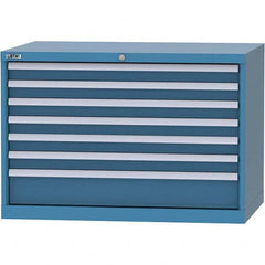 LISTA - 7 Drawer, 84 Compartment Bright Blue Steel Modular Storage Cabinet - Apex Tool & Supply