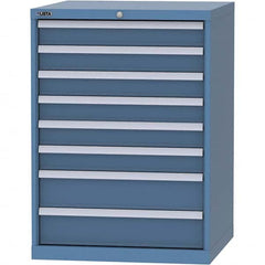 LISTA - 8 Drawer, 45 Compartment Bright Blue Steel Modular Storage Cabinet - Apex Tool & Supply