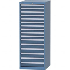 LISTA - 16 Drawer, 99 Compartment Bright Blue Steel Modular Storage Cabinet - Apex Tool & Supply