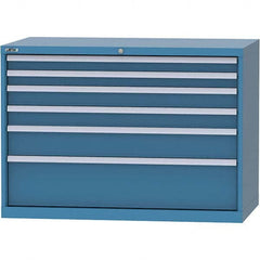 LISTA - 6 Drawer, 99 Compartment Bright Blue Steel Modular Storage Cabinet - Apex Tool & Supply