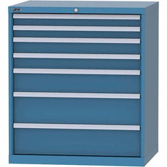 LISTA - 7 Drawer, 84 Compartment Bright Blue Steel Modular Storage Cabinet - Apex Tool & Supply