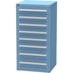 Vidmar - 8 Drawer Bright Blue Steel Modular Storage Cabinet - Apex Tool & Supply