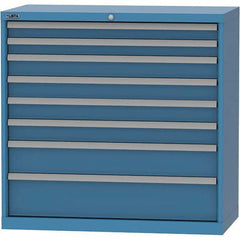 LISTA - 8 Drawer, 84 Compartment Bright Blue Steel Modular Storage Cabinet - Apex Tool & Supply