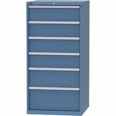 LISTA - 6 Drawer, 45 Compartment Bright Blue Steel Modular Storage Cabinet - Apex Tool & Supply