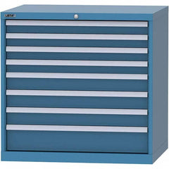 LISTA - 8 Drawer, 84 Compartment Bright Blue Steel Modular Storage Cabinet - Apex Tool & Supply