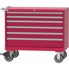 LISTA - 6 Drawer, 84 Compartment Bright Blue Steel Modular Storage Cabinet - Apex Tool & Supply