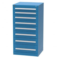 Vidmar - 8 Drawer Bright Blue Steel Modular Storage Cabinet - Apex Tool & Supply