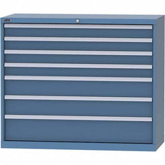 LISTA - 7 Drawer, 99 Compartment Bright Blue Steel Modular Storage Cabinet - Apex Tool & Supply