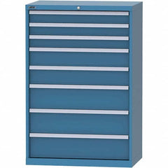 LISTA - 8 Drawer, 84 Compartment Bright Blue Steel Modular Storage Cabinet - Apex Tool & Supply