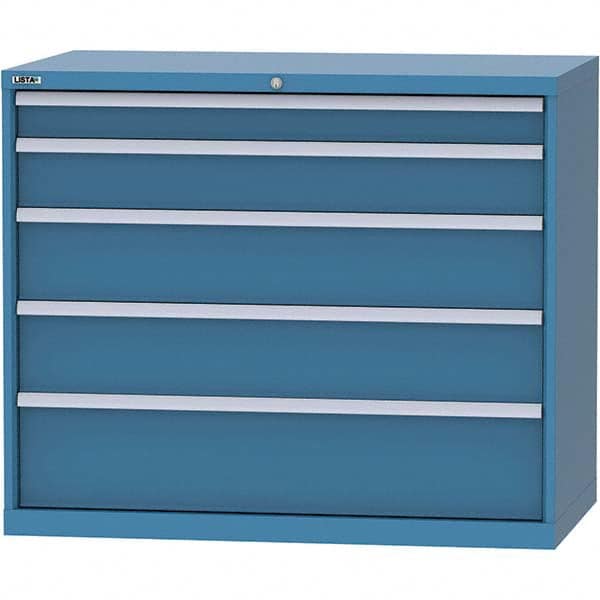 LISTA - 5 Drawer, 99 Compartment Bright Blue Steel Modular Storage Cabinet - Apex Tool & Supply