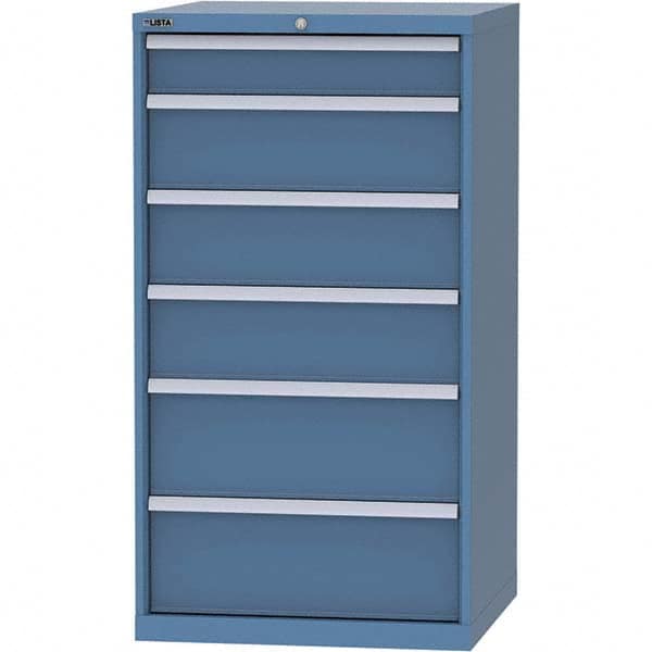 LISTA - 6 Drawer, 45 Compartment Bright Blue Steel Modular Storage Cabinet - Apex Tool & Supply