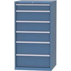 LISTA - 6 Drawer, 45 Compartment Bright Blue Steel Modular Storage Cabinet - Apex Tool & Supply