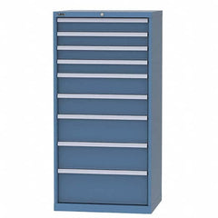 LISTA - 8 Drawer, 124 Compartment Bright Blue Steel Modular Storage Cabinet - Apex Tool & Supply