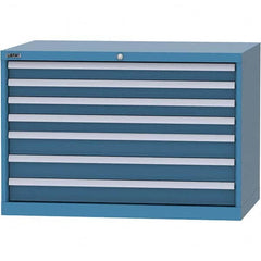 LISTA - 7 Drawer, 84 Compartment Bright Blue Steel Modular Storage Cabinet - Apex Tool & Supply
