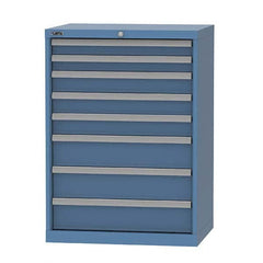 LISTA - 8 Drawer, 124 Compartment Bright Blue Steel Modular Storage Cabinet - Apex Tool & Supply